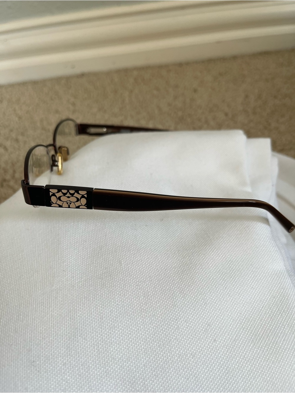 Woman’s Brown Metal-Trim Eyeglass Frames - Brown